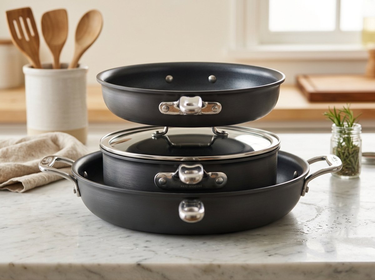 Hard Anodized Non-Stick Cookware 3-Piece Set